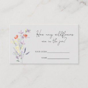 Tarjeta De Recepción Cuántas flores silvestres hay en el frasco