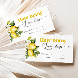 Tarjeta De Recepción Cuántas gotas de limón