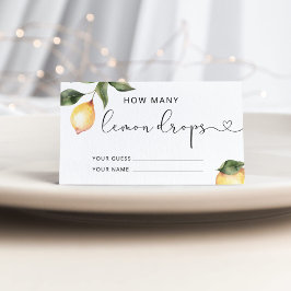Tarjeta De Recepción Cuántas gotas de limón