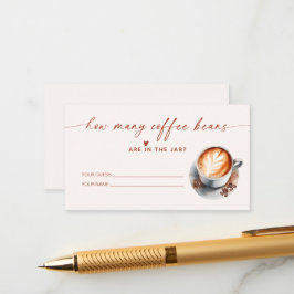 Tarjeta De Recepción ¿Cuántos Beans de Café Juegan Ducha Bridal?