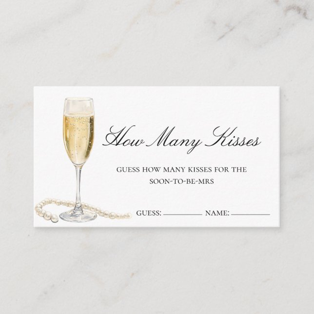 Tarjeta De Recepción Cuántos Besos  (Anverso)