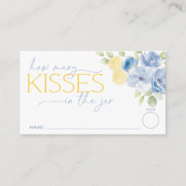 Tarjeta De Recepción Cuántos besos Blue Lemon Bridal Shower 