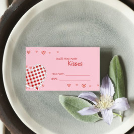 Tarjeta De Recepción ¿Cuántos besos cortan el juego de San Valentín?