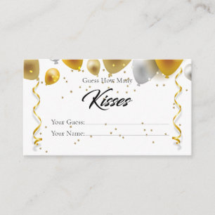 Tarjeta De Recepción ¿Cuántos besos de juego de novias?