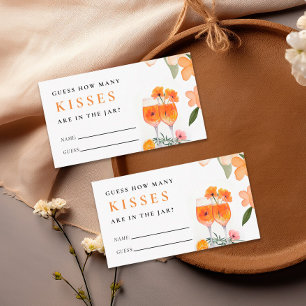 Tarjeta De Recepción Cuántos besos tiene la ducha de novia Aperol Sprit