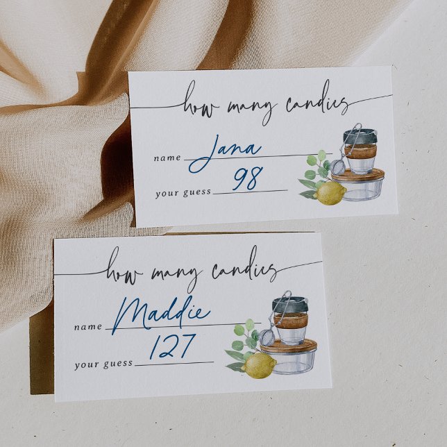 Tarjeta De Recepción Cuantos Candies Brillantes Ducha adivinando tarjet (Subido por el creador)