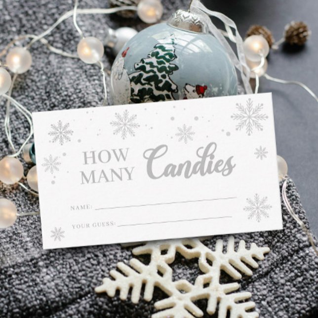 Tarjeta De Recepción ¿Cuántos Candies Winter Baby Shower Game (Subido por el creador)
