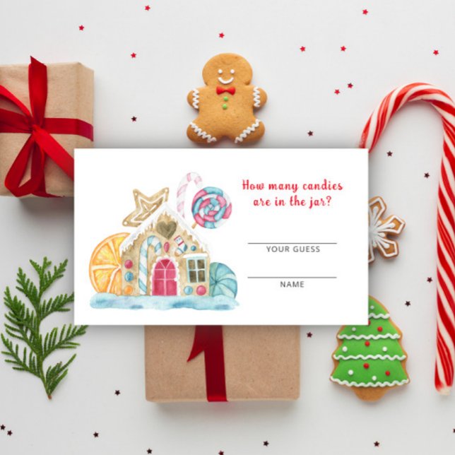Tarjeta De Recepción Cuántos caramelos juegan - Gingerbread House (Subido por el creador)