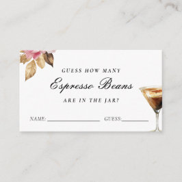 Tarjeta De Recepción ¿Cuántos Espresso Son Una Ducha De Novias?