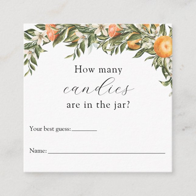 Tarjeta De Recepción ¿Cuántos están en el juego de la ducha Jar? (Anverso)