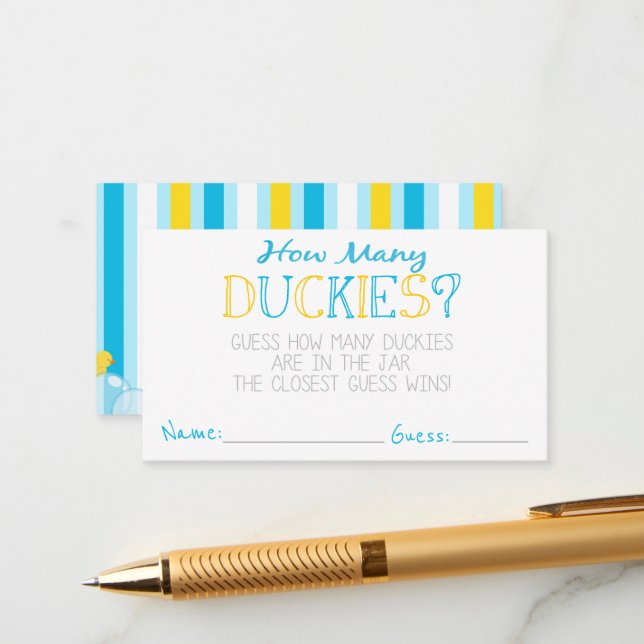 Tarjeta De Recepción ¿Cuántos Fiestas de duquetes adivinan tarjetas? (Anverso/Reverso In Situ)