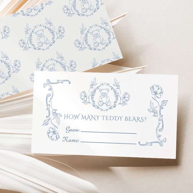 Tarjeta De Recepción Cuántos osos de peluche deben llevar el marco vint (Subido por el creador)