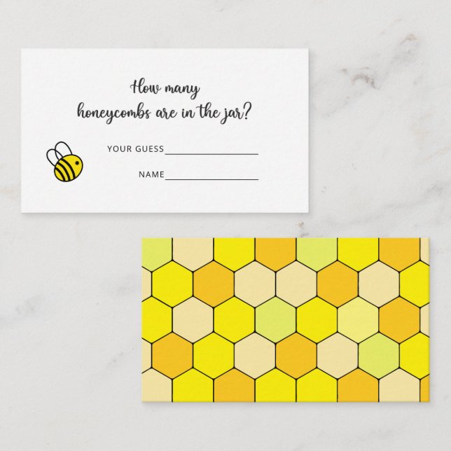 Tarjeta De Recepción ¿Cuántos panes de miel de bebé ducharse? (Anverso / Reverso)