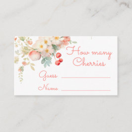 Tarjeta De Recepción Cuántos partidos de Baby Shower de cerezas Cherry