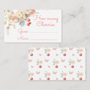 Tarjeta De Recepción Cuántos partidos de Baby Shower de cerezas Cherry