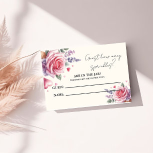 Tarjeta De Recepción Cuántos SPrinkles en el juego de Baby Shower Jar