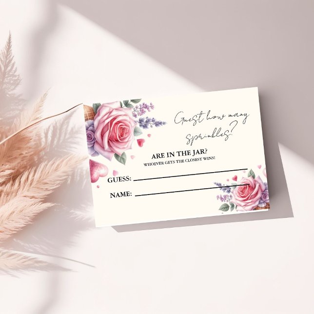 Tarjeta De Recepción Cuántos SPrinkles en el juego de Baby Shower Jar (Subido por el creador)