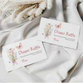 Tarjeta De Recepción Cubierta Baby Shower de mariposa rústica