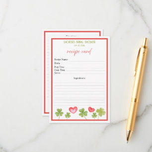 Tarjeta De Recepción Cubierta de receta para ducha de novia Lucky in Lo