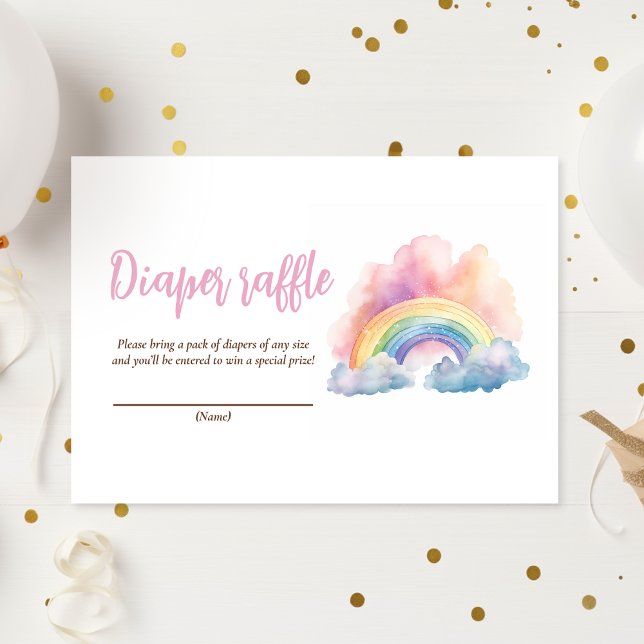Tarjeta De Recepción Cuidada acuarela Arcoiris Baby Shower (Subido por el creador)
