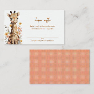 Tarjeta De Recepción Cuidada acuarela bebé libro de jirafa para bebé