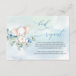 Tarjeta De Recepción Cuidada acuarela elefante eucalipto Solicitud de l