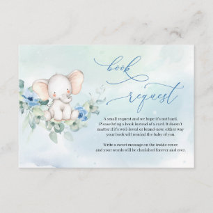 Tarjeta De Recepción Cuidada acuarela elefante eucalipto Solicitud de l