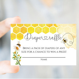 Tarjeta De Recepción Cuidada acuática miel abeja honeycomb Raffle Ticke