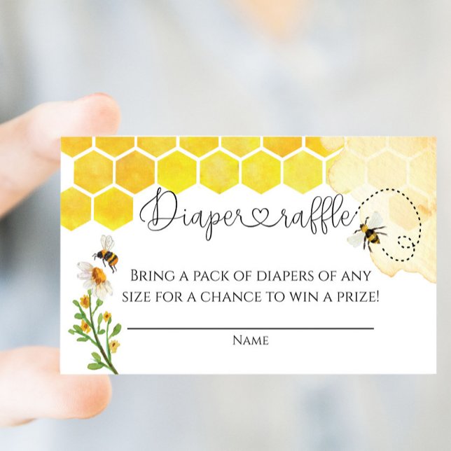 Tarjeta De Recepción Cuidada acuática miel abeja honeycomb Raffle Ticke (Subido por el creador)