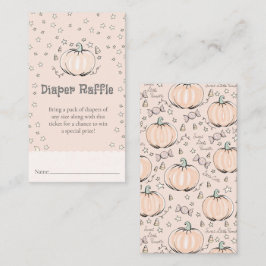 Tarjeta De Recepción Cuidada calabaza Diaper Raffle Cae Baby Shower