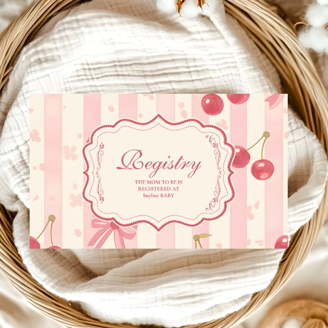Tarjeta De Recepción Cuidada Coquette Cherry en un importante registro  (Subido por el creador)