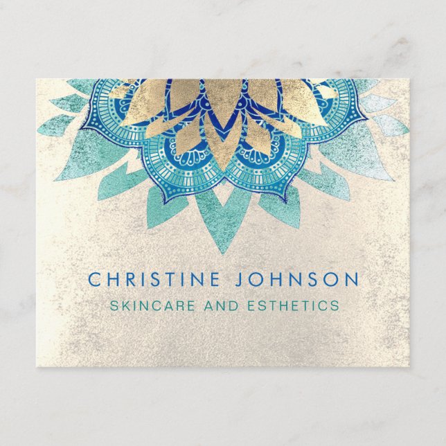 Tarjeta De Recepción cuidado de la piel y estética (Anverso)