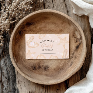 Tarjeta De Recepción Cuidado océano pequeña ducha de bebé Cuántas perla