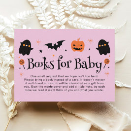 Tarjeta De Recepción Cuidados libros de Baby Shower de Halloween para b