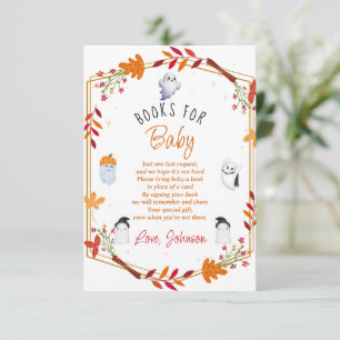 Tarjeta De Recepción Cuidados libros de Fantasmas de Halloween para la
