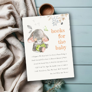 Tarjeta De Recepción Cuidados Libros De Foliage De Elefantes Para Baby