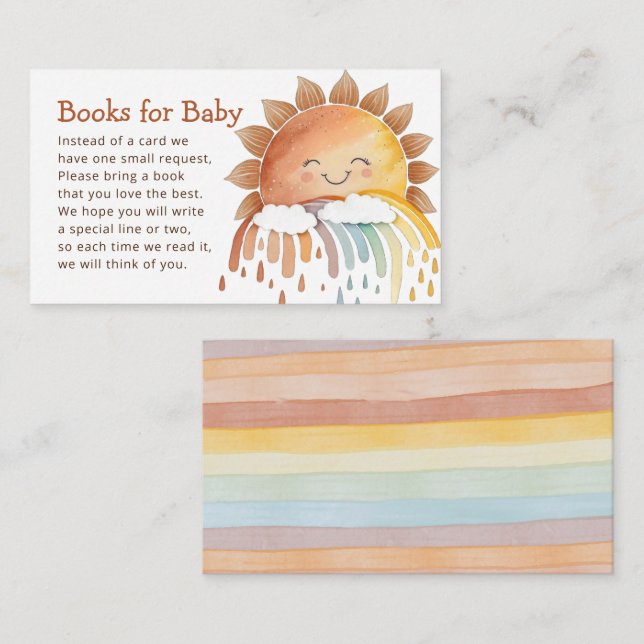 Tarjeta De Recepción Cuidados libros de Happy Sunshine para Baby Baby S (Anverso / Reverso)