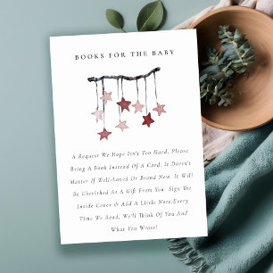 Tarjeta De Recepción Cuidados libros móviles Rubor Star para Baby Showe
