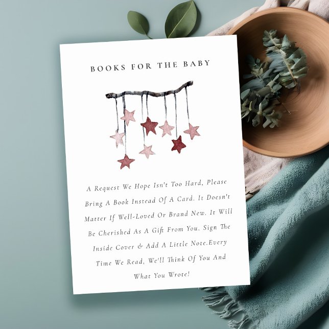 Tarjeta De Recepción Cuidados libros móviles Rubor Star para Baby Showe (Subido por el creador)