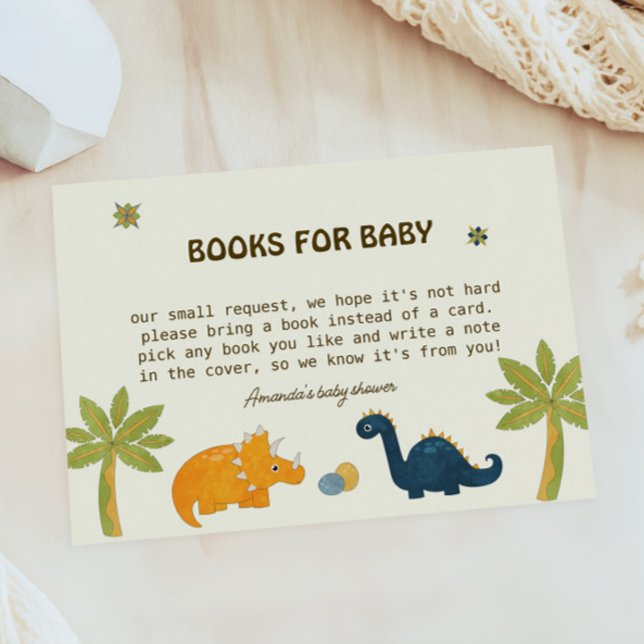 Tarjeta De Recepción Cuidados Personalizados Dinosaurios Baby Shower Li (Subido por el creador)