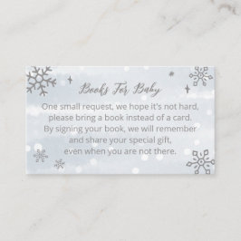 Tarjeta De Recepción Cuidados Snowflakes Libros De Baby Shower Para Beb