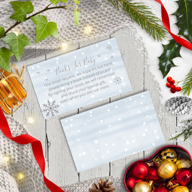 Tarjeta De Recepción Cuidados Snowflakes Libros De Baby Shower Para Beb (Subido por el creador)