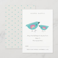 Cuidadoso Rainbow Blue Birdy Diaper Raffle Baby Sh