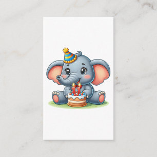 Tarjeta De Recepción Cumpleaños 11 de elefante lindo