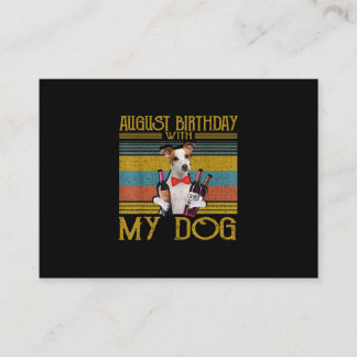Tarjeta De Recepción Cumpleaños De Agosto Con Mi Jack Russell Dog 2020