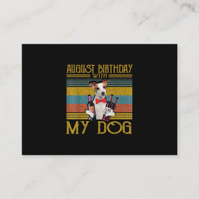 Tarjeta De Recepción Cumpleaños De Agosto Con Mi Jack Russell Dog 2020 (Anverso)