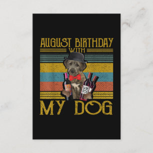Tarjeta De Recepción Cumpleaños De Agosto Con Mi Perro Lobo Irlandés 20