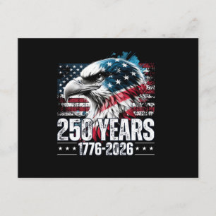 Tarjeta De Recepción Cumpleaños de Estados Unidos 250 Aniversario Manga