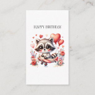 Tarjeta De Recepción Cumpleaños de Mapache Volador