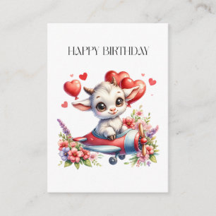 Tarjeta De Recepción Cumpleaños de Piloto de Cabra